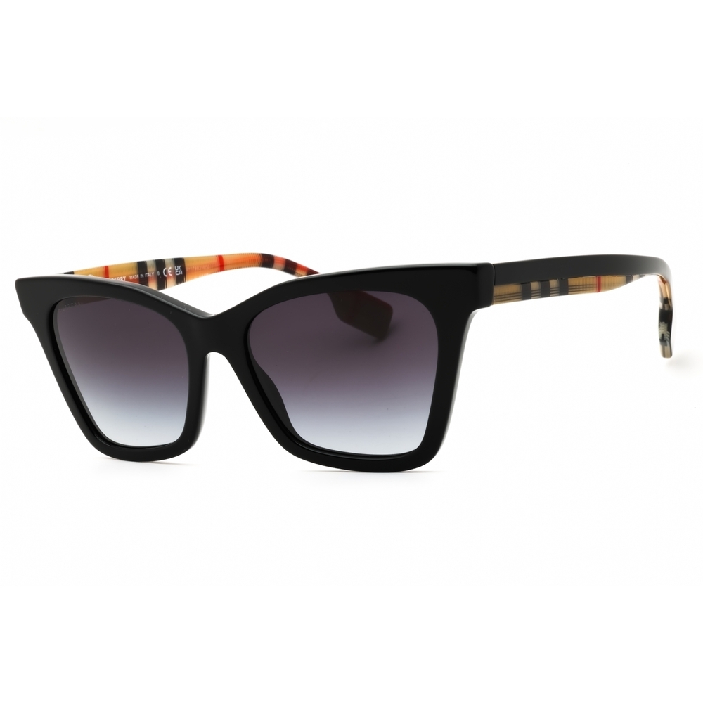 NWT Burberry 0BE4346-39428G Black Cat Eye 53mm Sunglasses